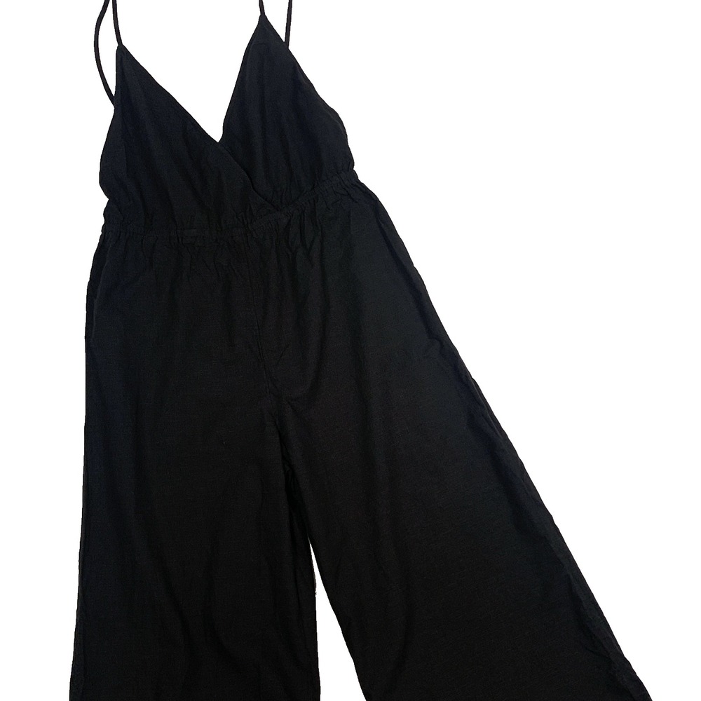 Roxy Never Ending Summer Jumpsuit Womens XL Black Wide Leg ERJX603355